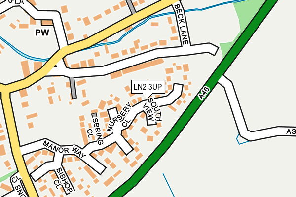 LN2 3UP map - OS OpenMap – Local (Ordnance Survey)