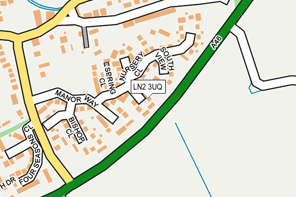 LN2 3UQ map - OS OpenMap – Local (Ordnance Survey)