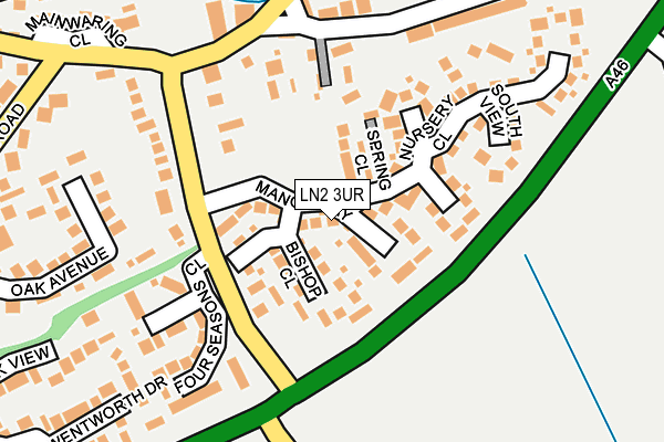 LN2 3UR map - OS OpenMap – Local (Ordnance Survey)
