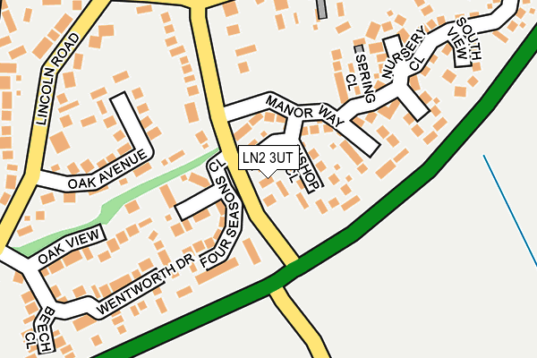 LN2 3UT map - OS OpenMap – Local (Ordnance Survey)