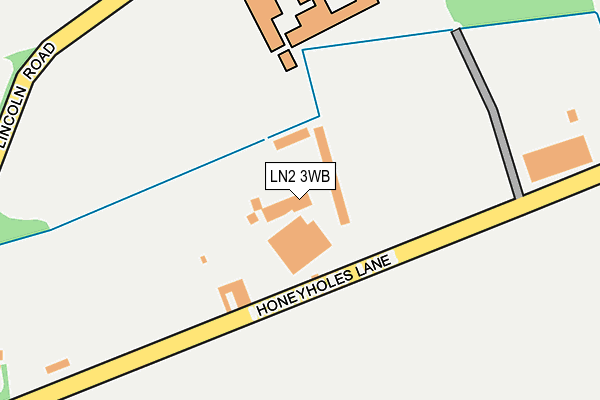 LN2 3WB map - OS OpenMap – Local (Ordnance Survey)