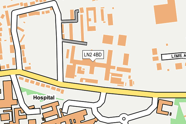 LN2 4BD map - OS OpenMap – Local (Ordnance Survey)