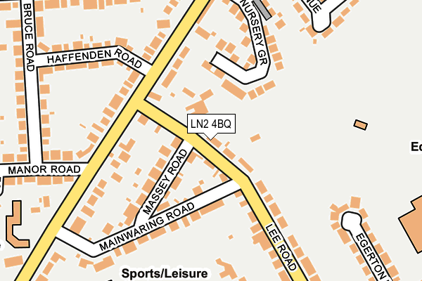 LN2 4BQ map - OS OpenMap – Local (Ordnance Survey)