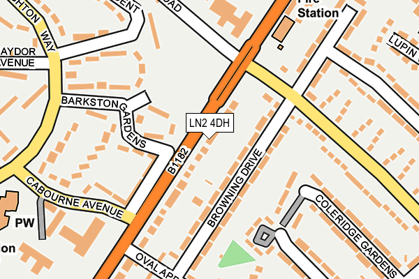 LN2 4DH map - OS OpenMap – Local (Ordnance Survey)