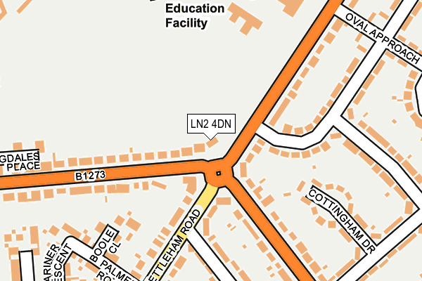 LN2 4DN map - OS OpenMap – Local (Ordnance Survey)
