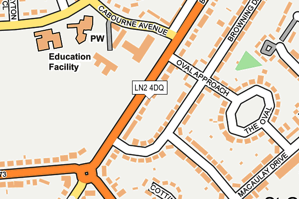 LN2 4DQ map - OS OpenMap – Local (Ordnance Survey)