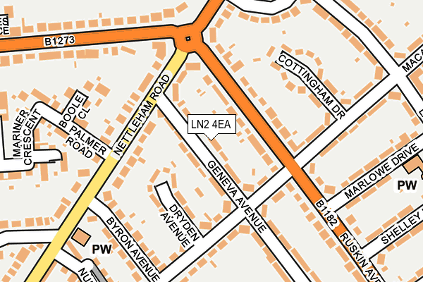 LN2 4EA map - OS OpenMap – Local (Ordnance Survey)