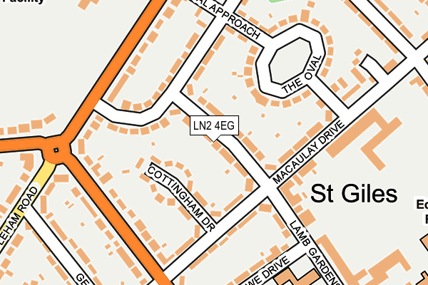 LN2 4EG map - OS OpenMap – Local (Ordnance Survey)