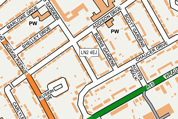 LN2 4EJ map - OS OpenMap – Local (Ordnance Survey)