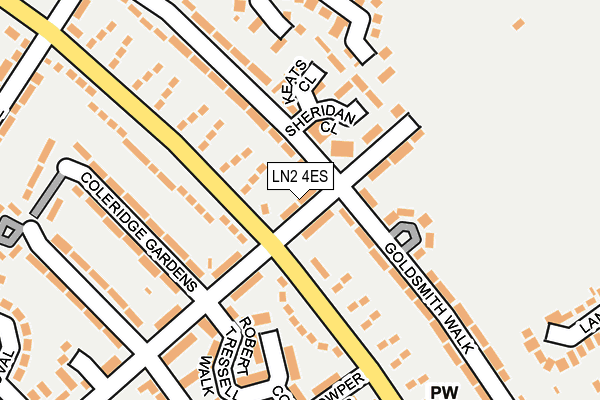 LN2 4ES map - OS OpenMap – Local (Ordnance Survey)
