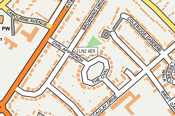 LN2 4EX map - OS OpenMap – Local (Ordnance Survey)