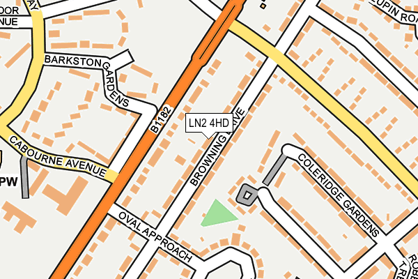 LN2 4HD map - OS OpenMap – Local (Ordnance Survey)