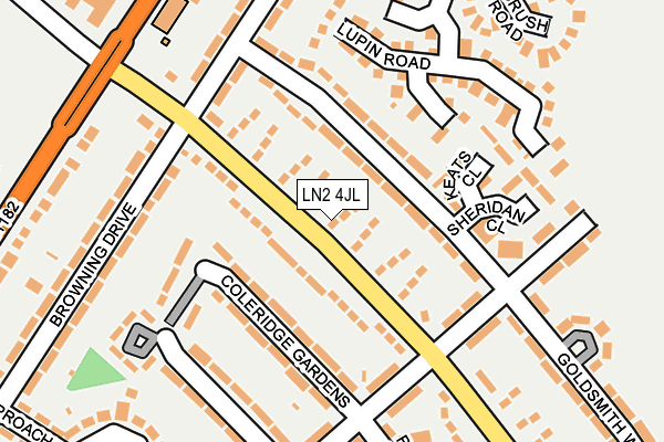 LN2 4JL map - OS OpenMap – Local (Ordnance Survey)