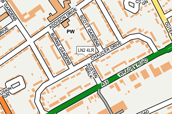 LN2 4LR map - OS OpenMap – Local (Ordnance Survey)