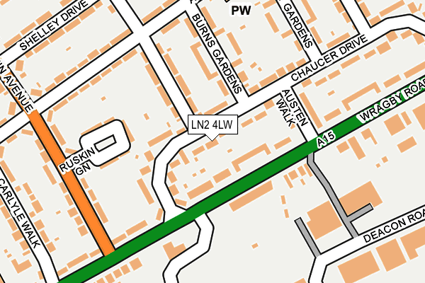 LN2 4LW map - OS OpenMap – Local (Ordnance Survey)