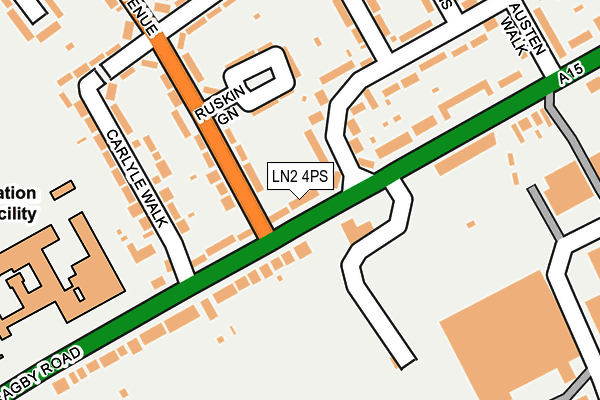LN2 4PS map - OS OpenMap – Local (Ordnance Survey)