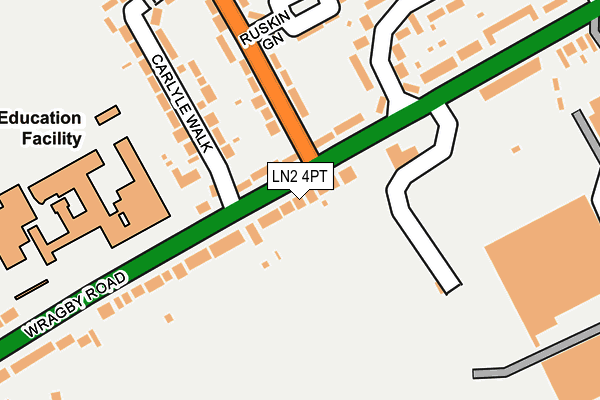 LN2 4PT map - OS OpenMap – Local (Ordnance Survey)