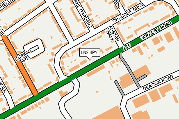 LN2 4PY map - OS OpenMap – Local (Ordnance Survey)