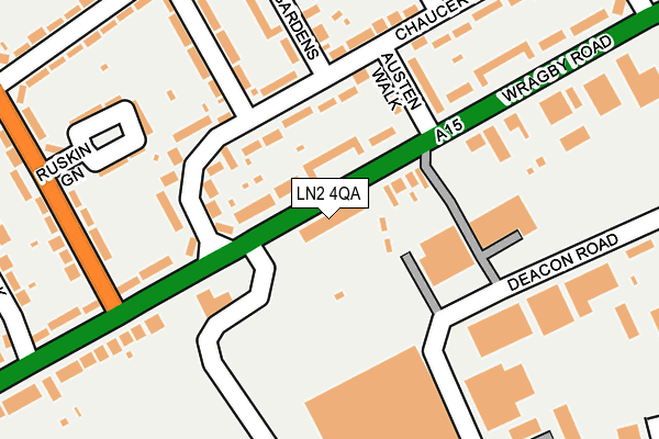 LN2 4QA map - OS OpenMap – Local (Ordnance Survey)