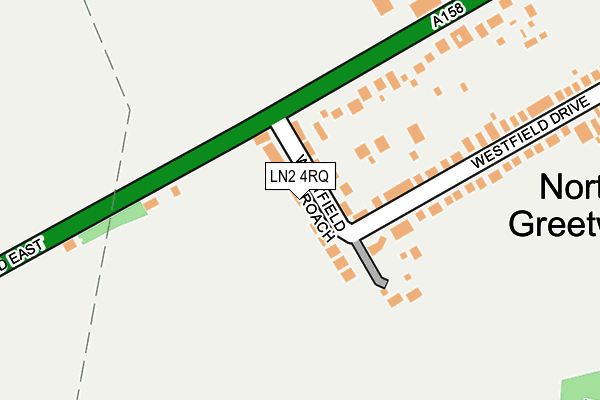 LN2 4RQ map - OS OpenMap – Local (Ordnance Survey)