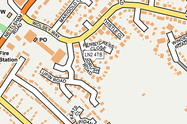 LN2 4TB map - OS OpenMap – Local (Ordnance Survey)