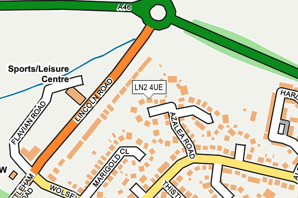 LN2 4UE map - OS OpenMap – Local (Ordnance Survey)
