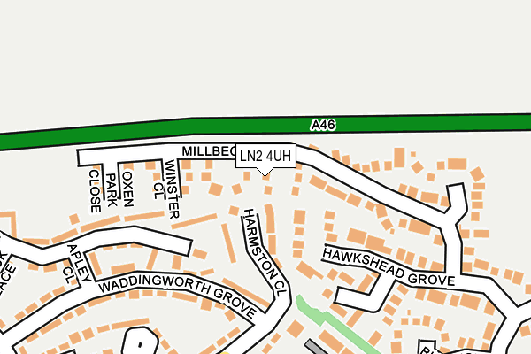 LN2 4UH map - OS OpenMap – Local (Ordnance Survey)