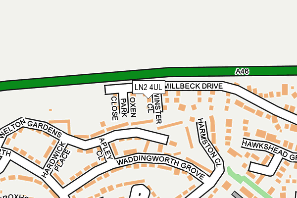 LN2 4UL map - OS OpenMap – Local (Ordnance Survey)