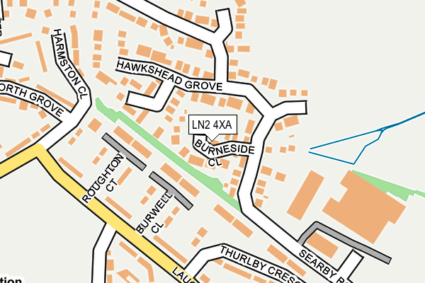 LN2 4XA map - OS OpenMap – Local (Ordnance Survey)