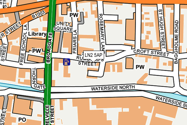 LN2 5AP map - OS OpenMap – Local (Ordnance Survey)