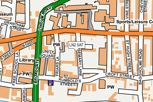 LN2 5AT map - OS OpenMap – Local (Ordnance Survey)