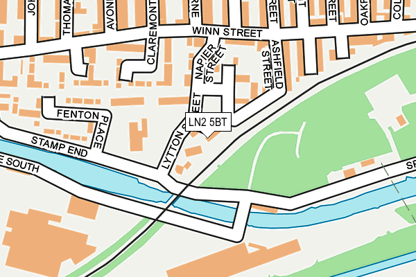 LN2 5BT map - OS OpenMap – Local (Ordnance Survey)