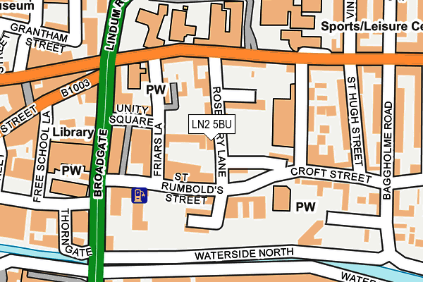 LN2 5BU map - OS OpenMap – Local (Ordnance Survey)