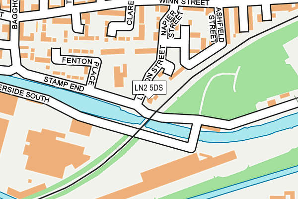 LN2 5DS map - OS OpenMap – Local (Ordnance Survey)