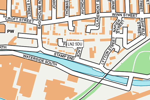 LN2 5DU map - OS OpenMap – Local (Ordnance Survey)