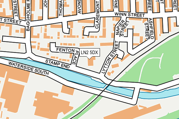 LN2 5DX map - OS OpenMap – Local (Ordnance Survey)