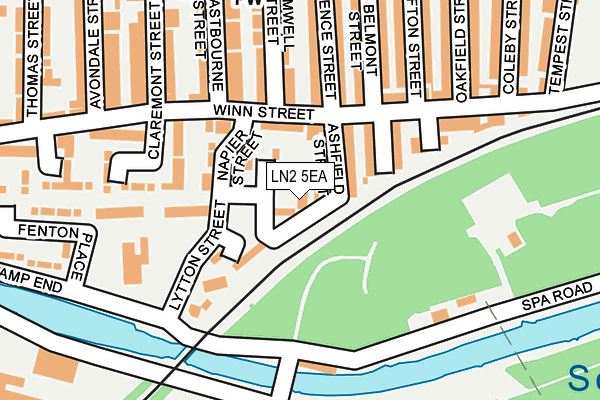 LN2 5EA map - OS OpenMap – Local (Ordnance Survey)