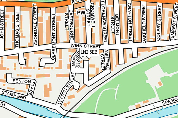 LN2 5EB map - OS OpenMap – Local (Ordnance Survey)