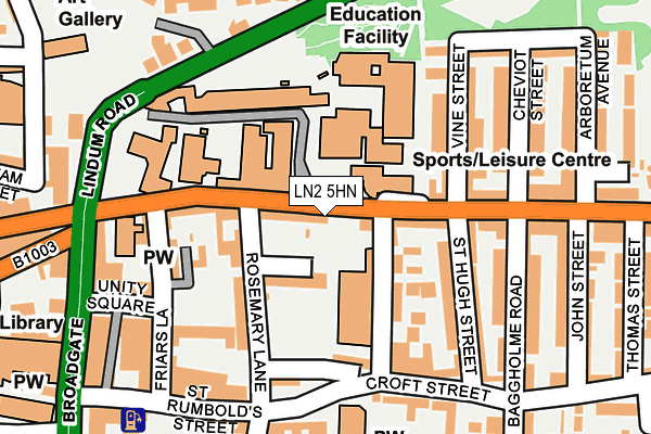 LN2 5HN map - OS OpenMap – Local (Ordnance Survey)