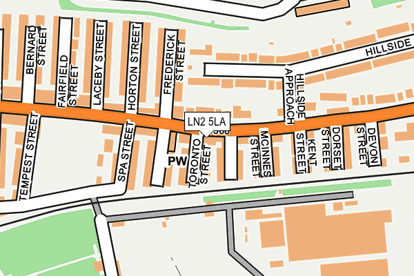 LN2 5LA map - OS OpenMap – Local (Ordnance Survey)
