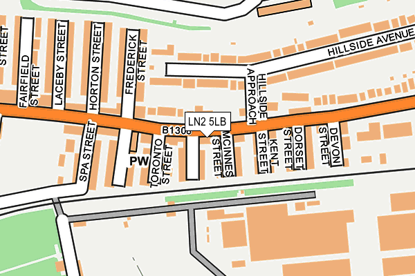LN2 5LB map - OS OpenMap – Local (Ordnance Survey)
