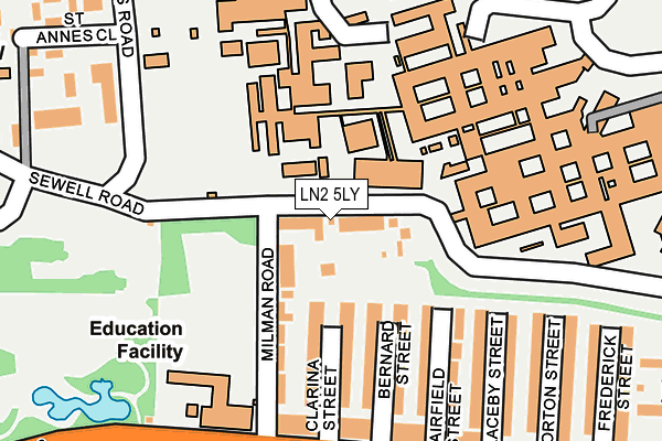 LN2 5LY map - OS OpenMap – Local (Ordnance Survey)