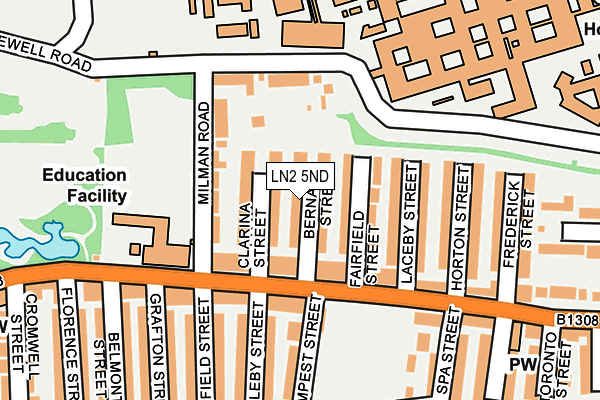 LN2 5ND map - OS OpenMap – Local (Ordnance Survey)