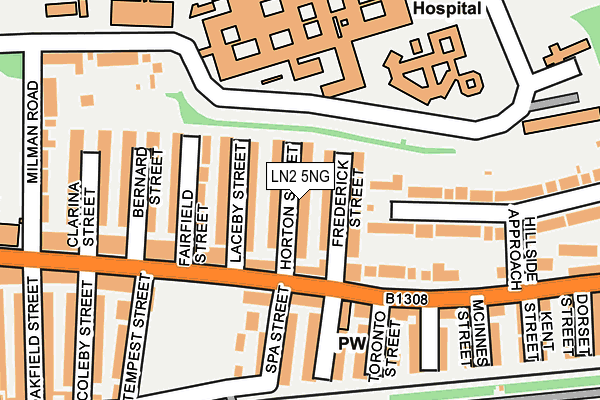 LN2 5NG map - OS OpenMap – Local (Ordnance Survey)