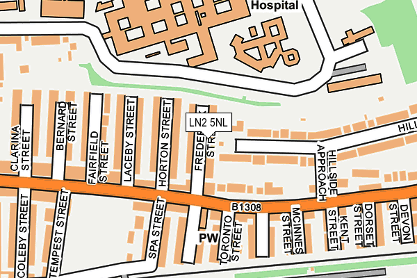 LN2 5NL map - OS OpenMap – Local (Ordnance Survey)