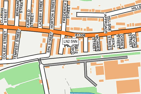 LN2 5NN map - OS OpenMap – Local (Ordnance Survey)