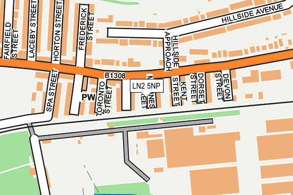 LN2 5NP map - OS OpenMap – Local (Ordnance Survey)