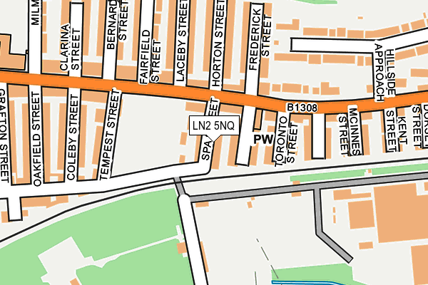 LN2 5NQ map - OS OpenMap – Local (Ordnance Survey)