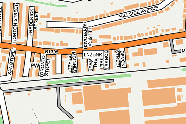LN2 5NR map - OS OpenMap – Local (Ordnance Survey)