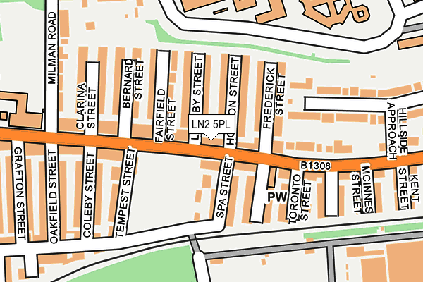 LN2 5PL map - OS OpenMap – Local (Ordnance Survey)